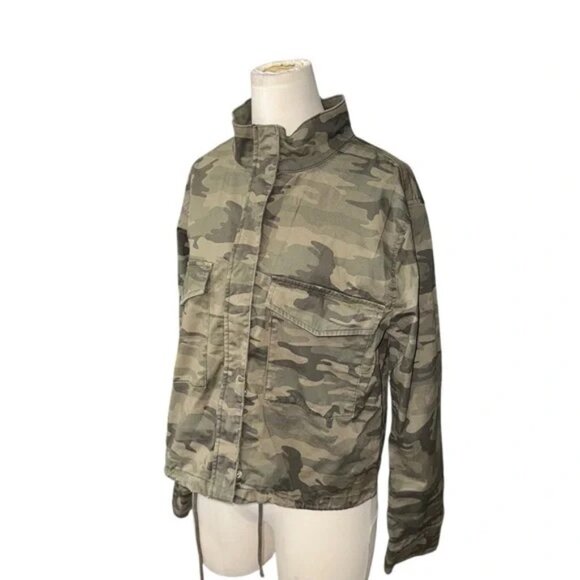 Sanctuary Camouflage Military Jacket Women's L - Picture 3 of 7